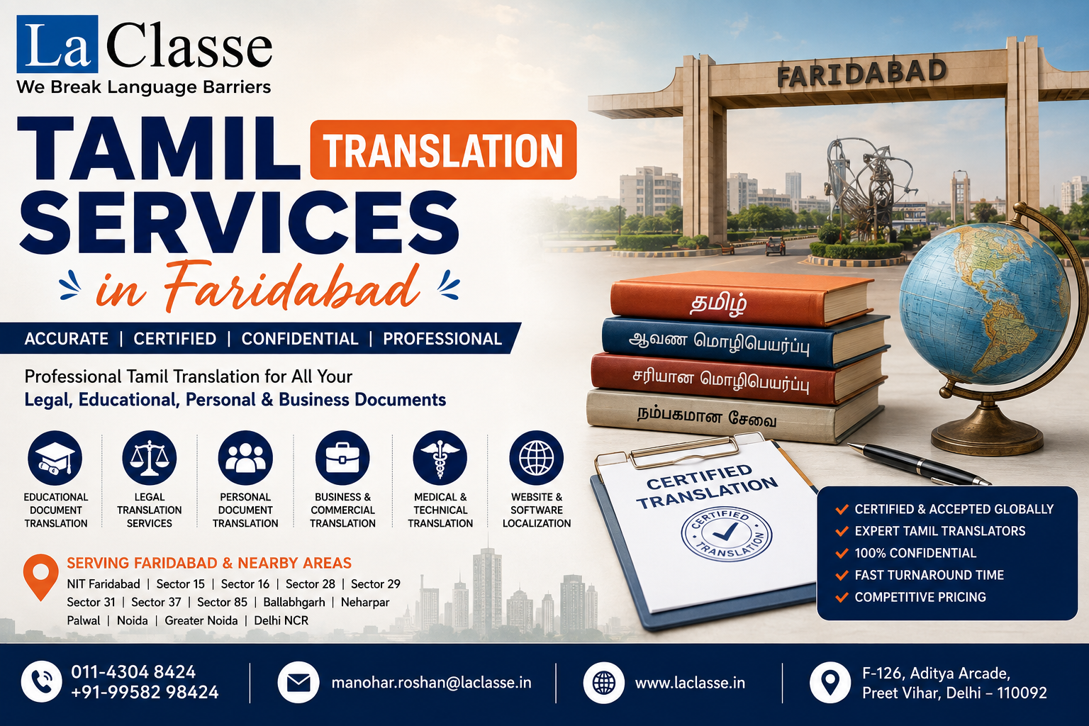 Tamil Translation Services in Faridabad for All Documents